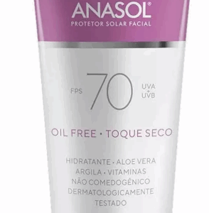 Protetor Solar Facial Hidratante Fps70 Anasol 60g Toque Seco